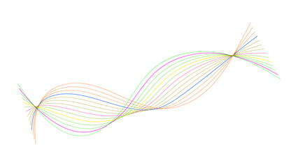 Golden smoke curve on white or transparent background Trendy geometric background of smooth wave blend lines