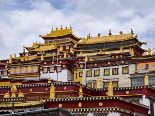 Songzanlin Monastery in Shangri-La County, also called Ganden Sumtseling Monastery or Guihua...