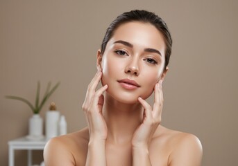 Portrait of a young woman with perfect skin