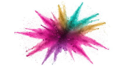 Vibrant MultiColored Powder Explosion Burst.