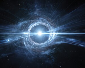 Abstract Blue Energy Core Light Beams and Cosmic Vortex