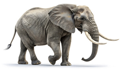 Obraz premium A towering African elephant strides confidently