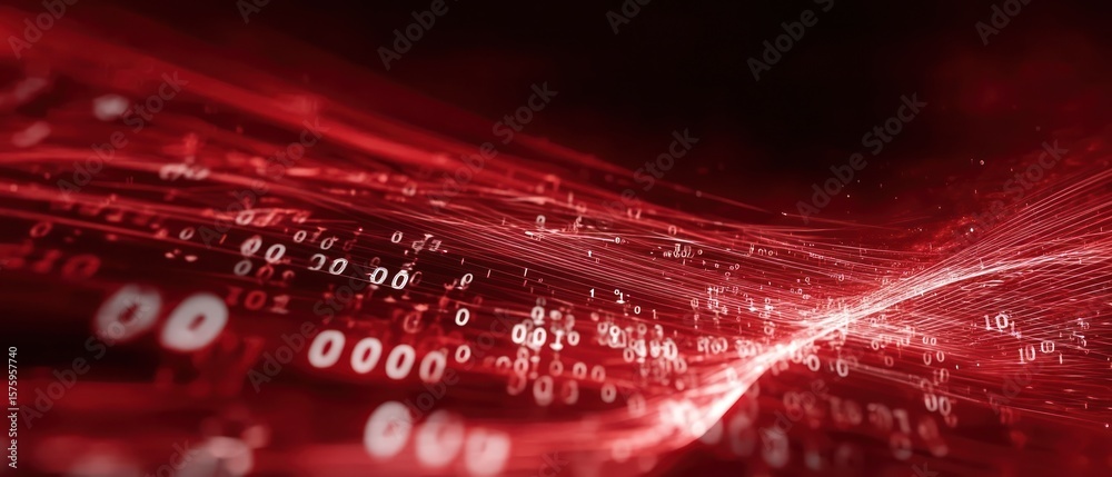 Poster abstract binary code digital background