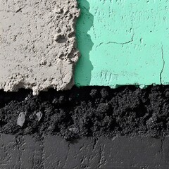 Abstract Textured Wall Background Grey Mint Black Layers