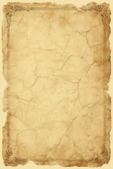 Vintage parchment paper background with aged texture and ornate border, antique scroll design for invitations or documents