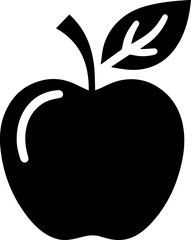 Black and White Apple Icon