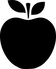 Black and White Apple Icon