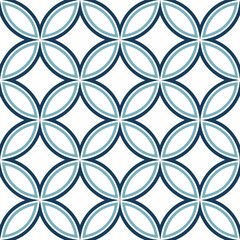 Repeating Geometric Pattern with Interlocking Shapes in Multiple Colors for Backgrounds