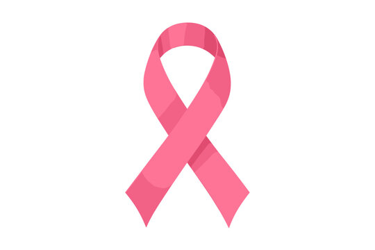 Pink ribbon as a symbol for breast cancer awareness month in October. Realistic vector illustration for medical solidarity, hope, and support for women's health campaign.
