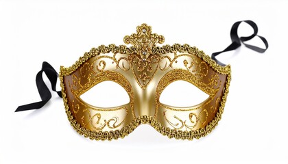 Gold Venetian mask, intricate details