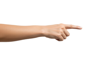Hand Pointing Right Isolated on White Background for Emphasis or Direction