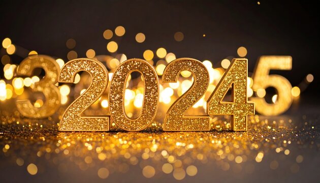Golden 2024 New Year's celebration