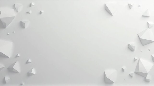 Abstract White Geometric Shapes: Dynamic Minimalist Motion Background