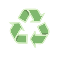 Obraz premium Recycle sign in soft colors. Recycling symbol on transparent background. Vector illustration.