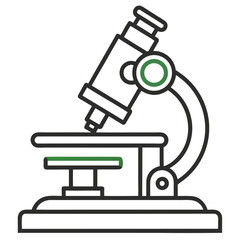 microscope isolated on white background