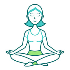 yoga woman vector