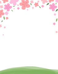 pink flower frame