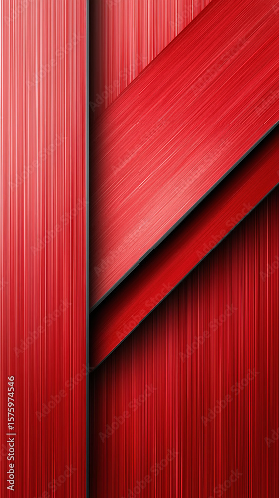 Poster textured red abstract design with diagonal patterns and lines