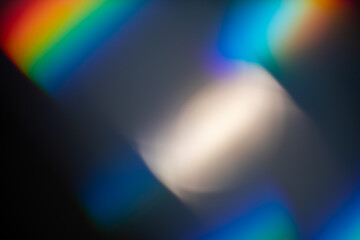 light leak overlay effect with blur rainbow light leaks and bokeh,retro grain noisy film distressed...
