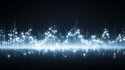 Abstract digital graphic design of light and lines.