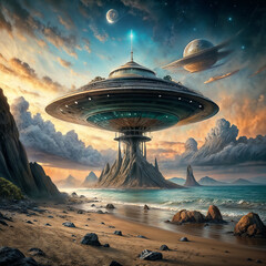ufo in space