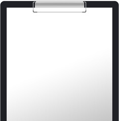 clipboard with blank paper