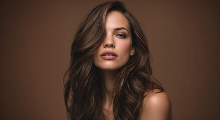 Emotive fashion portrait of a woman in soft side light with intense expression