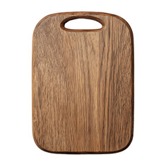 wooden kitchen cutting board top view isolated on white or transparent png