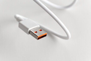 Charging cable for mobile devices with support for fast charging, USB Type-C