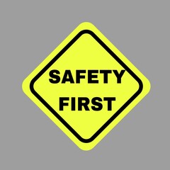 Obraz premium yellow caution sign