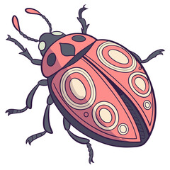 vector illustration of a ladybug