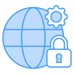 Fototapeta premium Control Blue Icon Element For Design