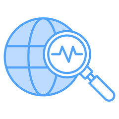 Diagnostics Blue Icon Element For Design