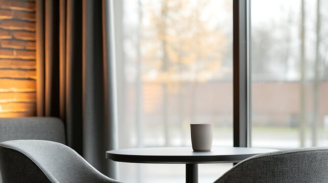 Cozy Coffee Cup by Window in Modern Interior