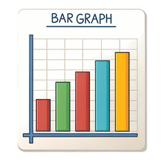 Ascending Bar Graph Data Visualization Icon isolated on transparent background