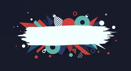 Modern abstract banner with geometric shapes and white space for text. Contemporary design template for digital marketing and creative agency presentations