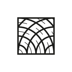 Geometric square logo icon. Square concept vector design with minimalistic linear style
