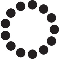 Dots in circle form. Design elements