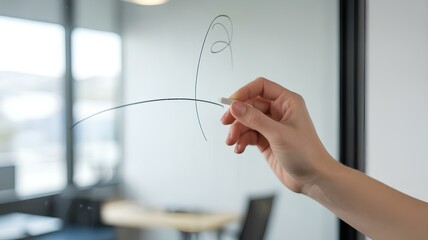 Obraz premium Conceptual unlearning image showing hand erasing drawing, representing new path