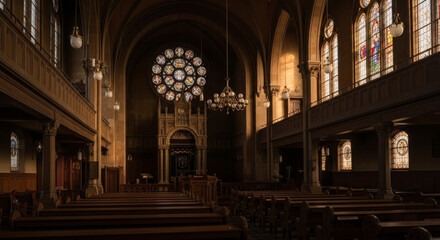 Obraz premium Synagogue at Sunset