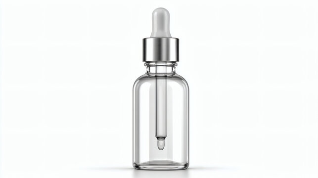This clear glass dropper bottle is perfect for showcasing cosmetic serums and essential oils.