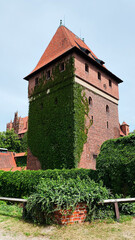 The Castle of the Teutonic Order in Malbork. Malbork Castle located in the town of Malbork, Poland. Largest medieval brick castle in the world