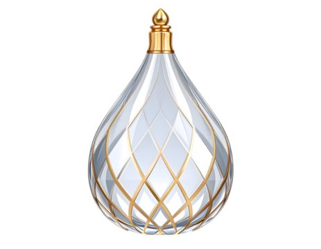 Elegant crystal ornament golden accent design