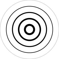 Circle with halftone line elements, sound wave