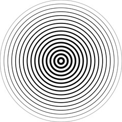 Circle with halftone line elements, sound wave
