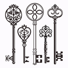 set of vintage keys