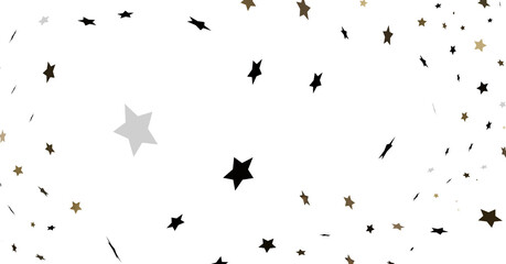Scattered Stars on White Background