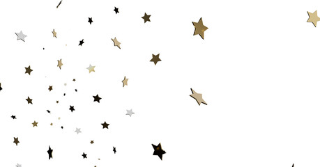 Gold and Black Star Confetti