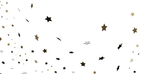 Gold and Black Star Confetti Background