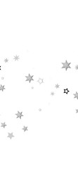 Simple design with gray stars scattered on a white background. Perfect for backgrounds, cards, or web design.